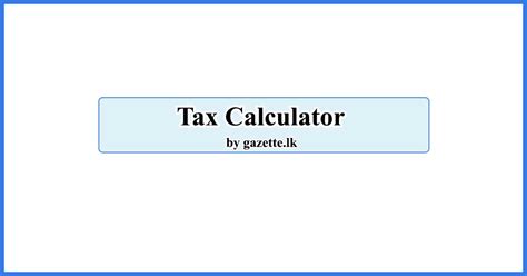 simple tax calculator.